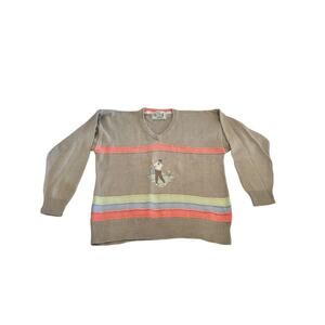 Vintage Mighty Mac Golf Sweater | Pre-Owned Men's V-Neck Pullover‎ | L | Retro